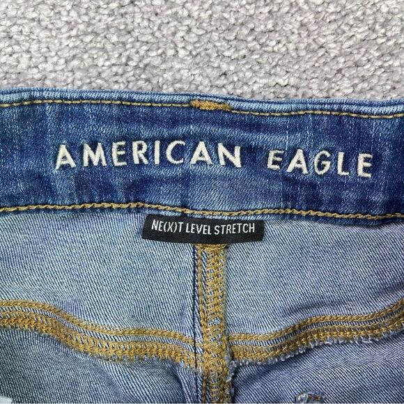 American Eagle Jeans Women’s 2 Blue Jegging Slim High Rise Medium Wash Denim - Picture 6 of 14